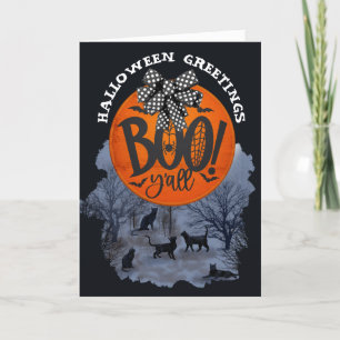 Halloween greetings family card