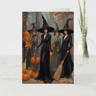 Halloween Greetings from Your Local Witches Coven  Foil Holiday Card