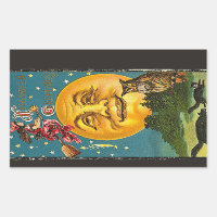 Hallowe'en Greetings Full Moon Owl Witch Vintage