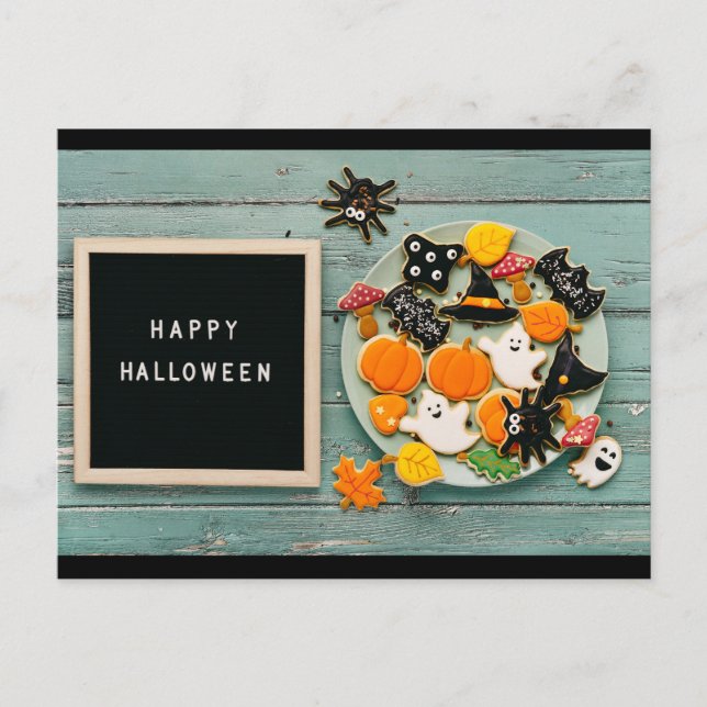 Halloween Greetings Postcard (Front)
