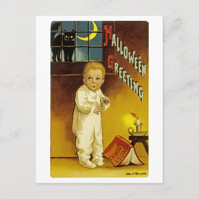 Halloween Greetings Postcard (Front)