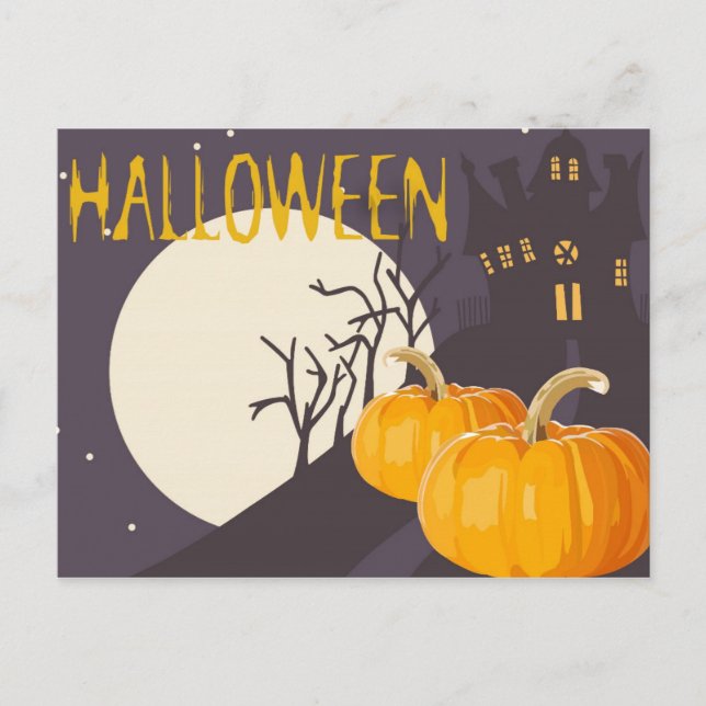 Halloween Greetings Postcard (Front)