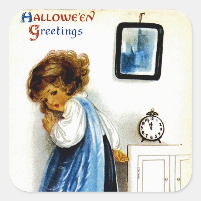 Halloween Greetings Square Sticker (Front)