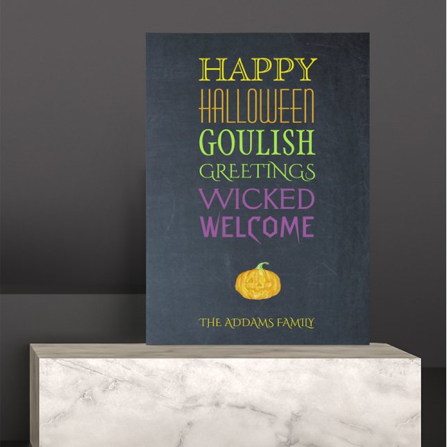 Halloween Greetings Text Personalized Canvas Print (Creator Uploaded)