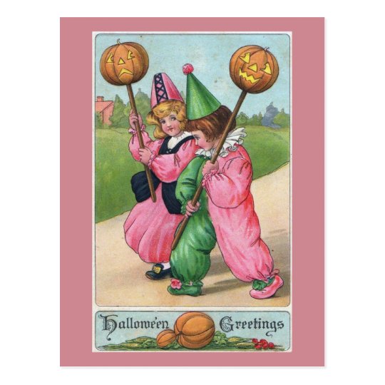 Halloween Greetings! Vintage Postcard