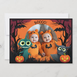 👻Halloween greetings with custom photo Card