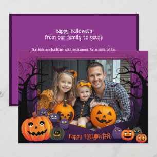 Halloween greetings with custom photo Card