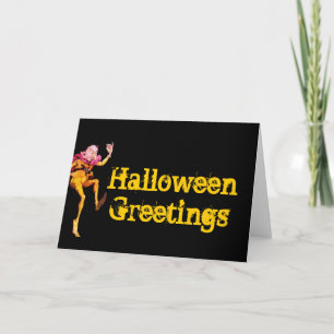 Halloween Greetings Woodland Elf Card