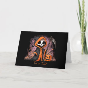 Halloween Grim Reaper Holiday Card