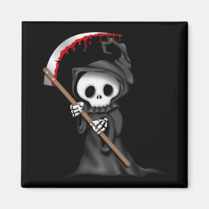 HALLOWEEN Grim Reaper Locker Magnets, Refrigerator Magnet