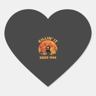 Halloween Grim Reaper Since 1996 Birthday Design_1 Heart Sticker