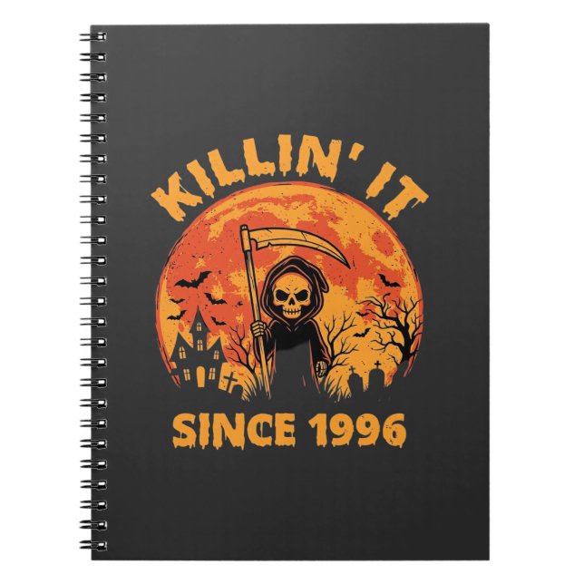 Halloween Grim Reaper Since 1996 Birthday Design_1 Notebook (Front)