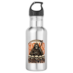 Halloween Grim Reaper Skull Pile Vector 532 Ml Water Bottle