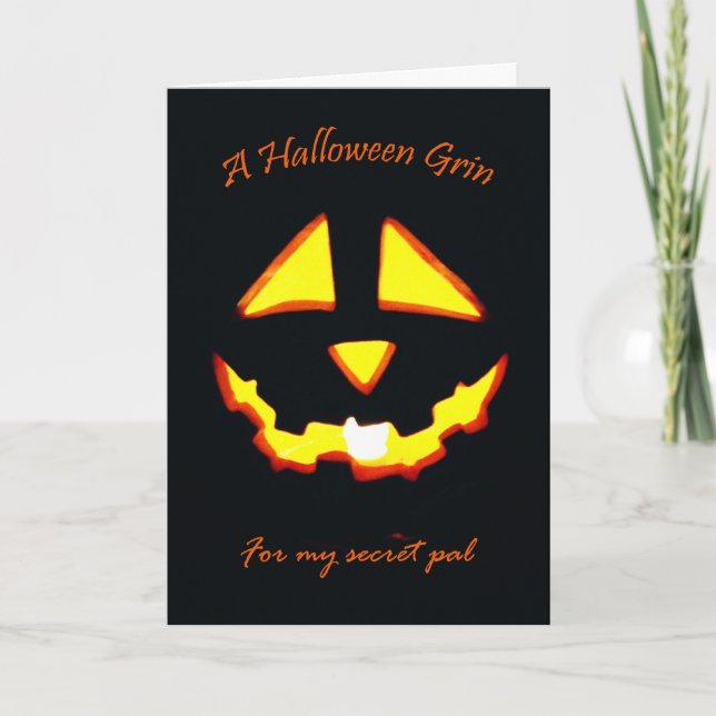 Halloween Grin for Secret Pal Card (Front)
