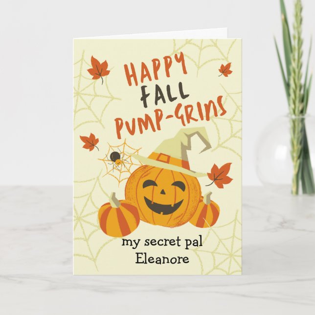 Halloween Grin for Secret Pal Cute Card (Front)
