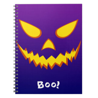 Halloween Grinning Face Jack o Lantern Pumpkin Notebook