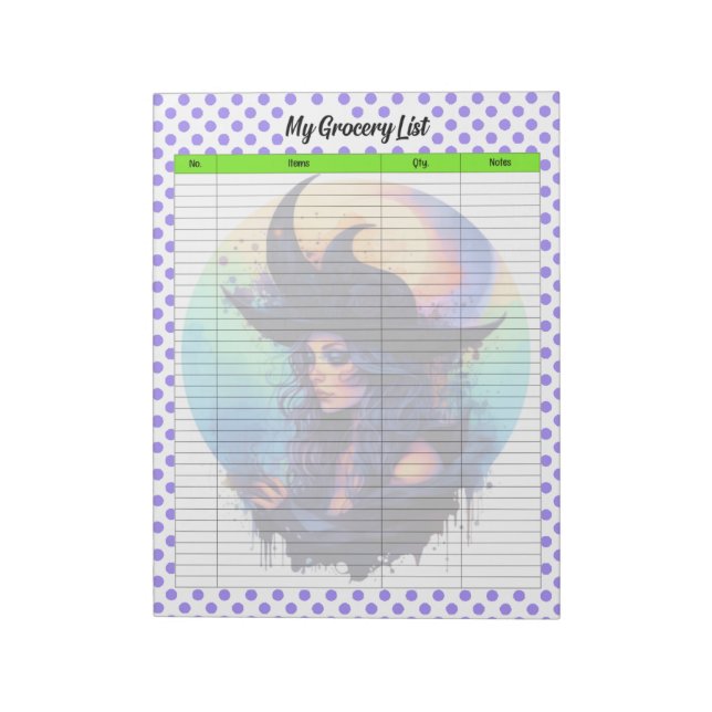 Halloween Grocery List Notepad (Rotated)