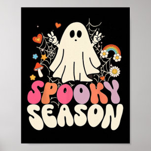 Halloween Groovy Boo Ghost Spooky Mens Kids Poster