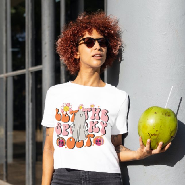 HALLOWEEN GROOVY LET THE SPOOKY OUT GHOST T-Shirt (Creator Uploaded)