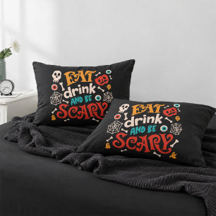 Halloween Groovy Spooky Season Graphic Tee Accent Pillow