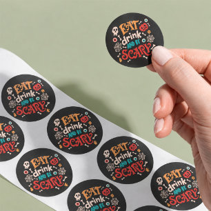 Halloween Groovy Spooky Season Graphic Tee Classic Round Sticker