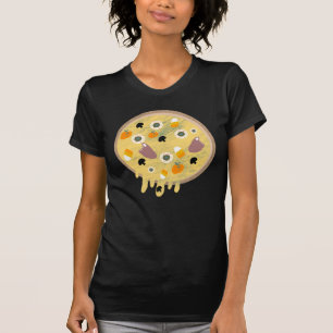 Halloween Gross Pizza Funny Foodie T-Shirt