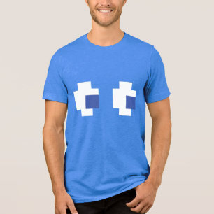 Halloween Group Costume Retro Arcade Game Ghost Tri-Blend Shirt