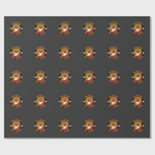 Halloween Growing My Fangs Ghost Pumpkin Wrapping Paper