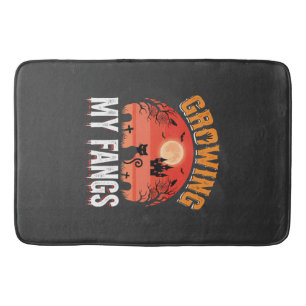 Halloween Growing My Fangs Haunted Cat Bath Mat
