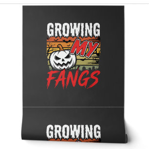 Halloween Growing My Fangs Vampire Pumpkin Wallpaper