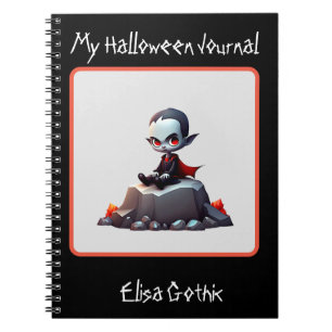 Halloween Grumpy vampire Carnet Spiral