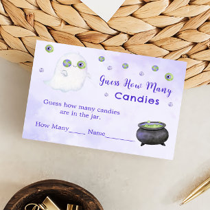 Halloween Guess How Many Game Enclosure Card