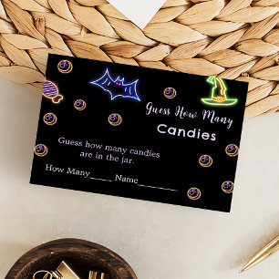 Halloween Guess How Many Game Enclosure Card