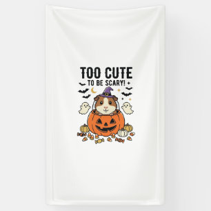 Halloween Guinea Pig Too Cute To Be Scary Vintage_ Banner