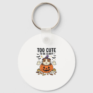 Halloween Guinea Pig Too Cute To Be Scary Vintage_ Keychain