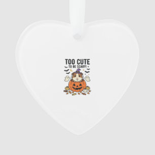 Halloween Guinea Pig Too Cute To Be Scary Vintage_ Ornament