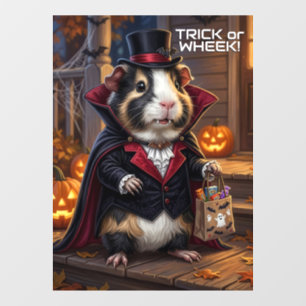 Halloween Guinea Pigs, Cat Costume Trick or Wheek! Window Cling