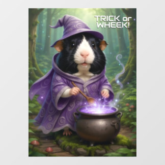 Halloween Guinea Pigs, Wizards & Witches Brew  Window Cling
