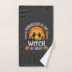 Halloween Hairdresser by Day Witch by Night Hand Towel
