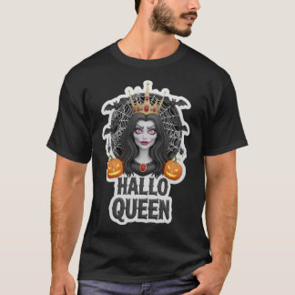 Halloween Hallo Queen with bats and pumpkins T-Shirt