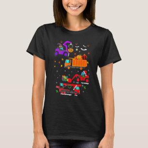 Halloween Hallothanksmas Construction Vehicle Cran T-Shirt