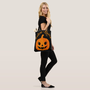 Halloween Hallow-Queen Jack-O-Lantern Custom Tote Bag