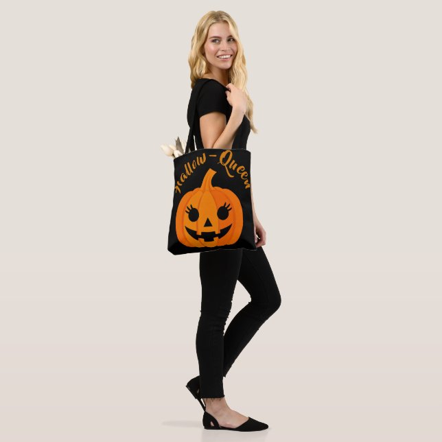 Halloween Hallow-Queen Jack-O-Lantern Custom  Tote Bag (On Model)