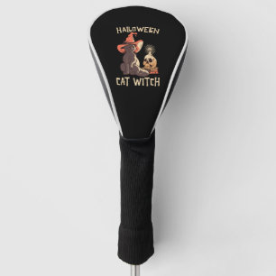 Halloween Halloween Cat Witch Golf Head Cover