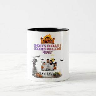 Halloween, Halloween family, personalized Hallowee Two-Tone Coffee Mug