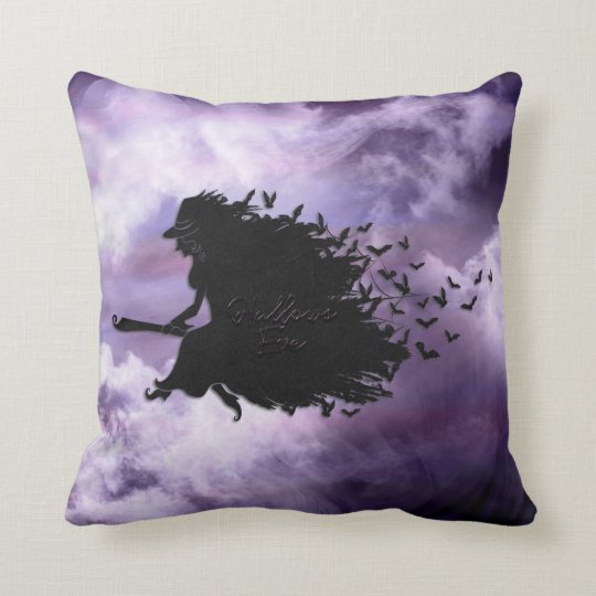 Halloween - Hallows Eve Witch All Options Throw Pillow