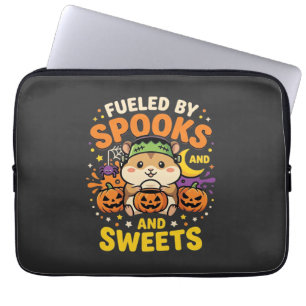 Halloween Hamster Fuelled By Spooks And Sweets_1 Laptop Sleeve