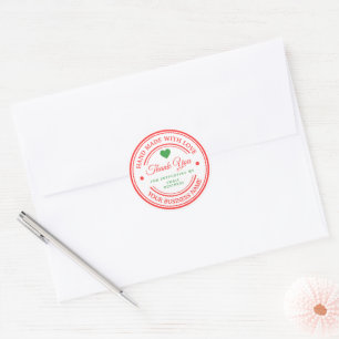 Halloween handmade with love   thank you  classic round sticker