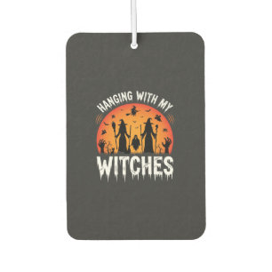 Halloween Hanging With My Witches Vintage Moon Air Freshener