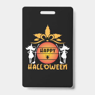 Halloween Happy Halloween Birthday Badge